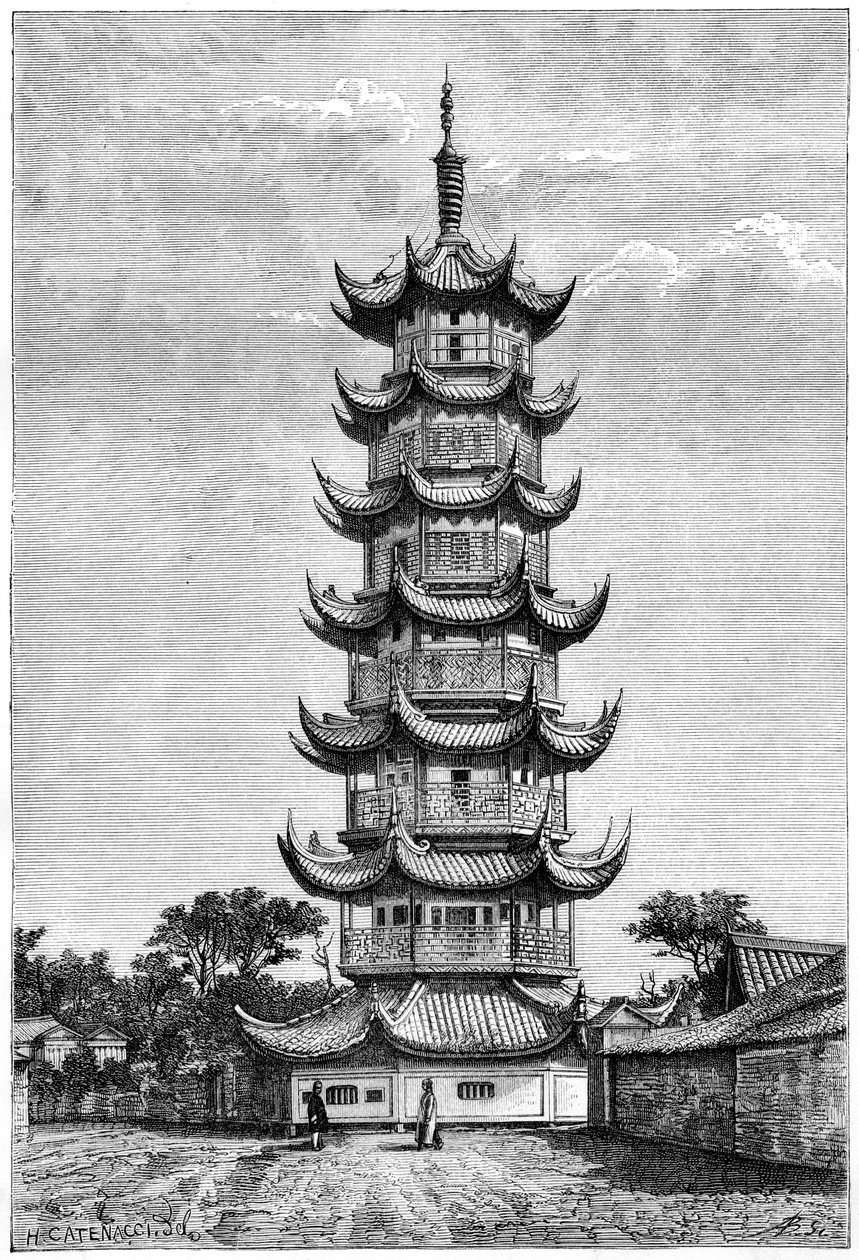 La tour de Long-Hua, Shanghai, Chine, 1895 - Unbekannt
