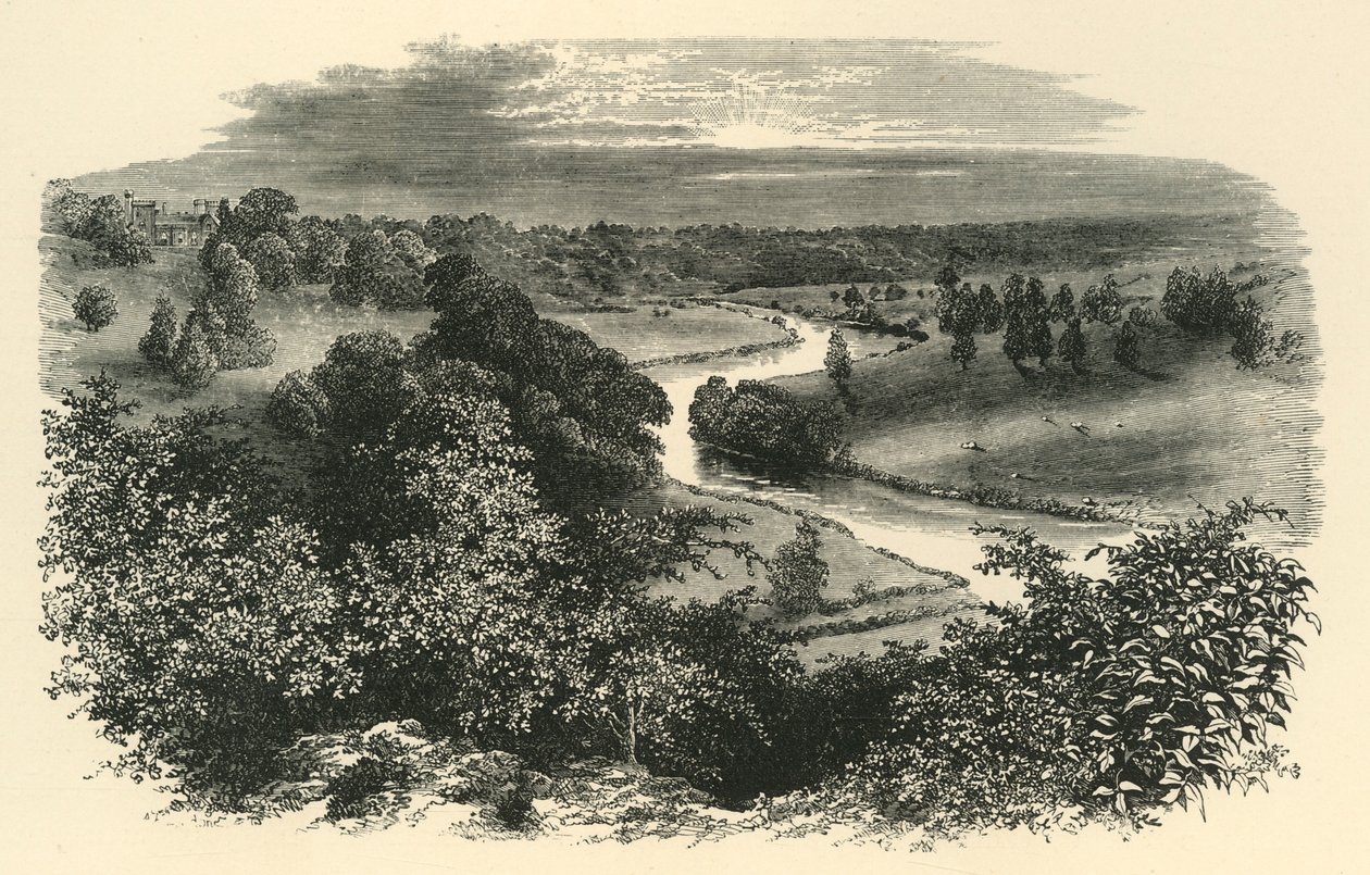 La Wye, depuis le château de Goodrich, vers 1890 - Unbekannt