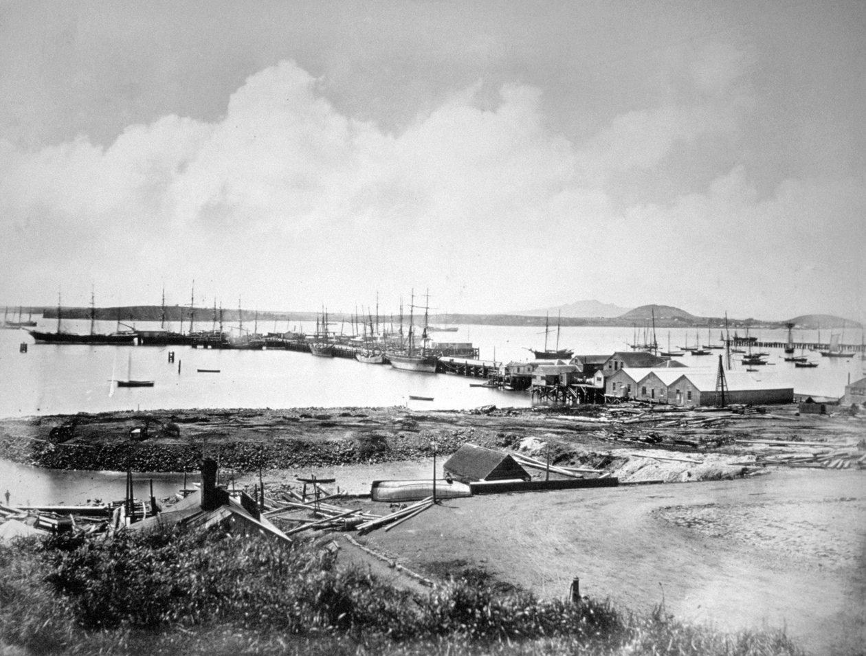 Le port, Auckland, Nouvelle-Zélande, vers 1870-1880 - Unbekannt