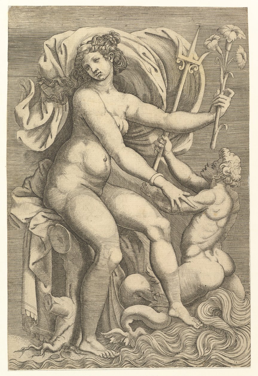 Thétis assise avec un triton - Unbekannt