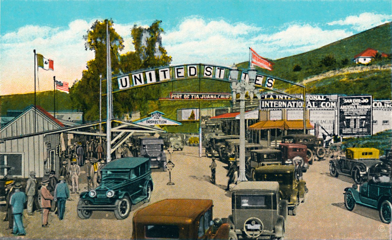 Tijuana, Mexique - Ligne de frontière internationale, vers 1939 - Unbekannt