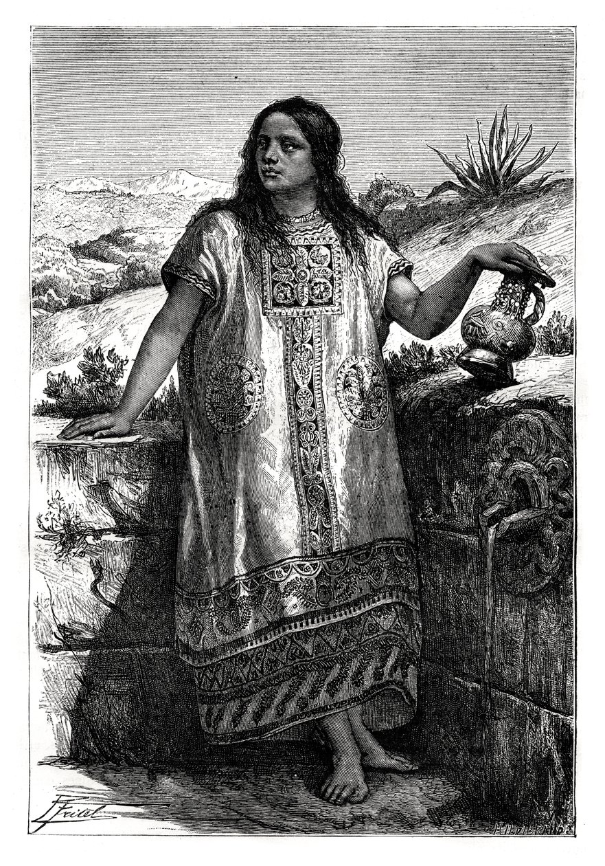 Fille toltèque, Mexique, 19ème siècle - Unbekannt