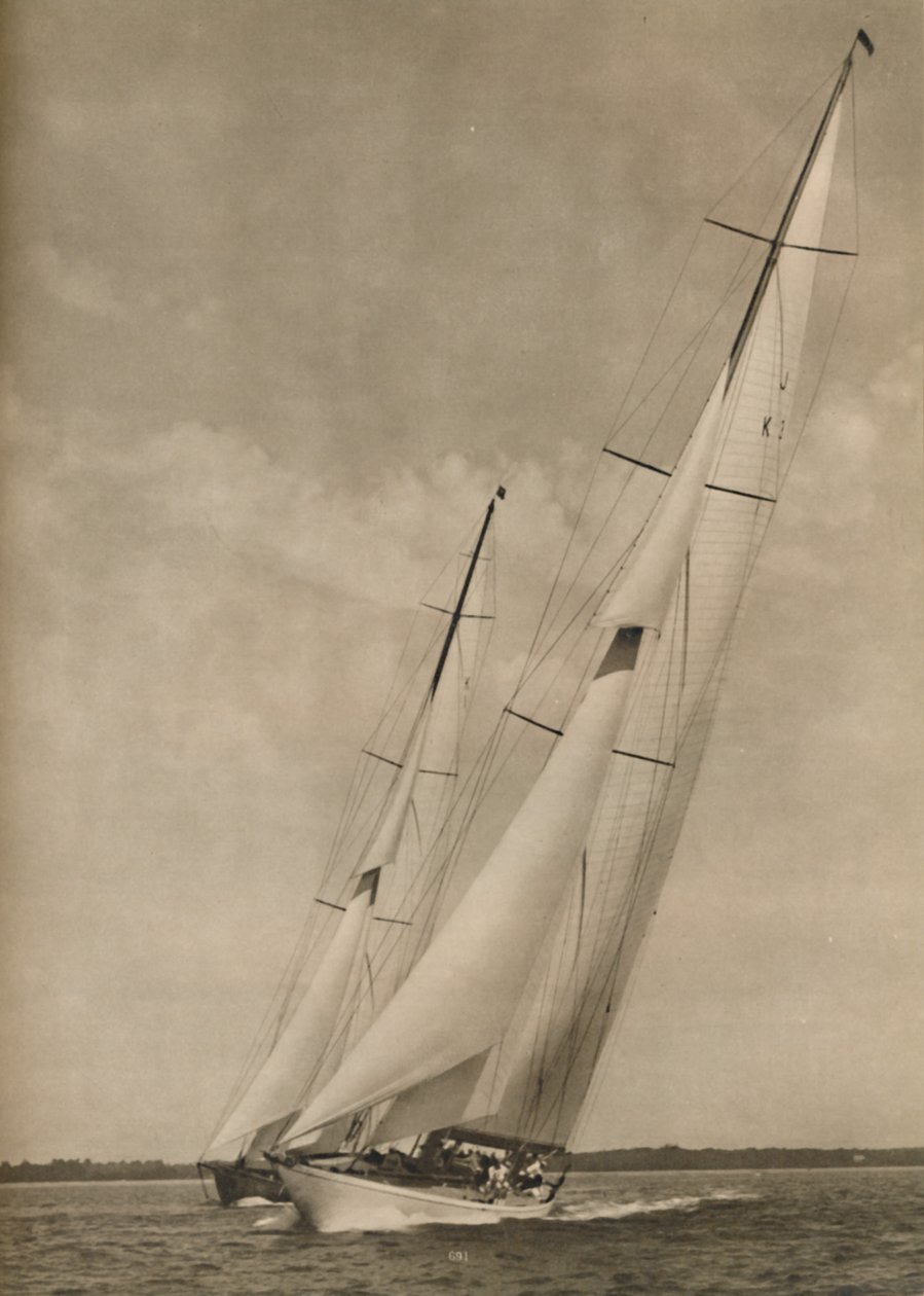 Deux yachts célèbres dans une course excitante, 1936 - Unbekannt