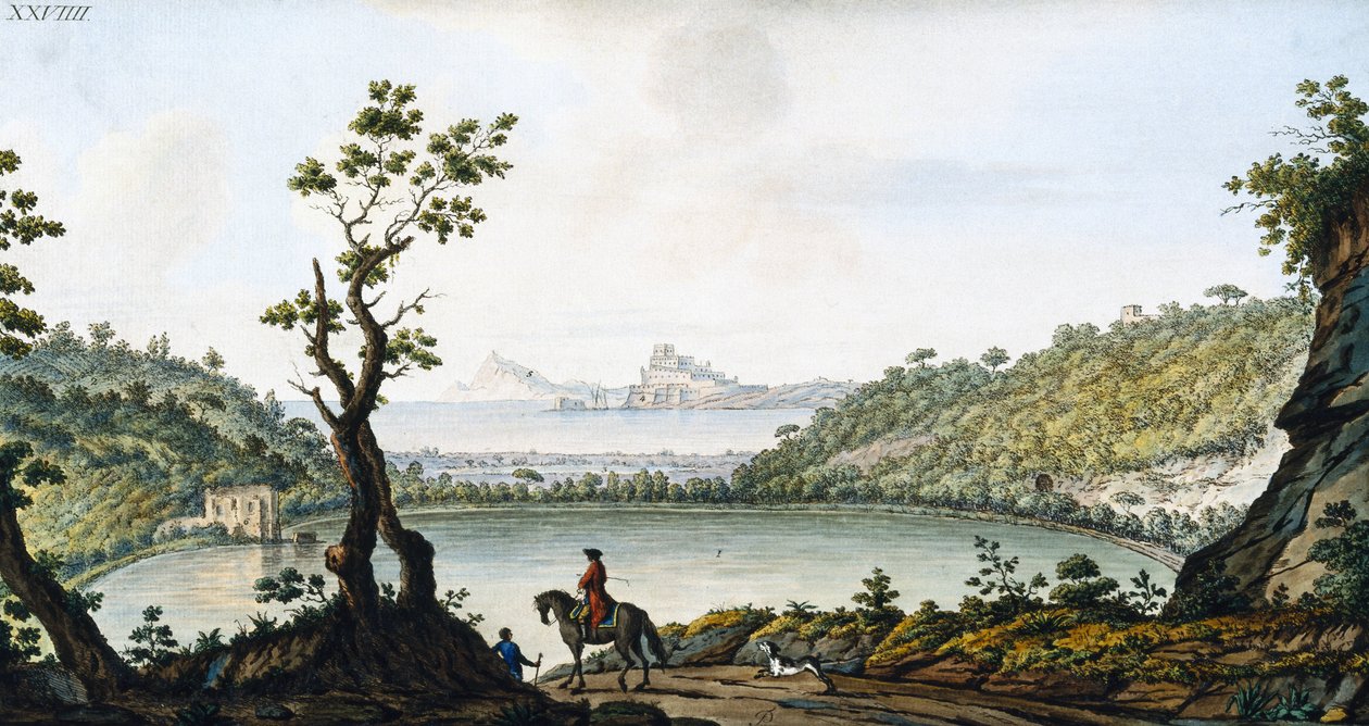 Vue du lac Averne - Unbekannt