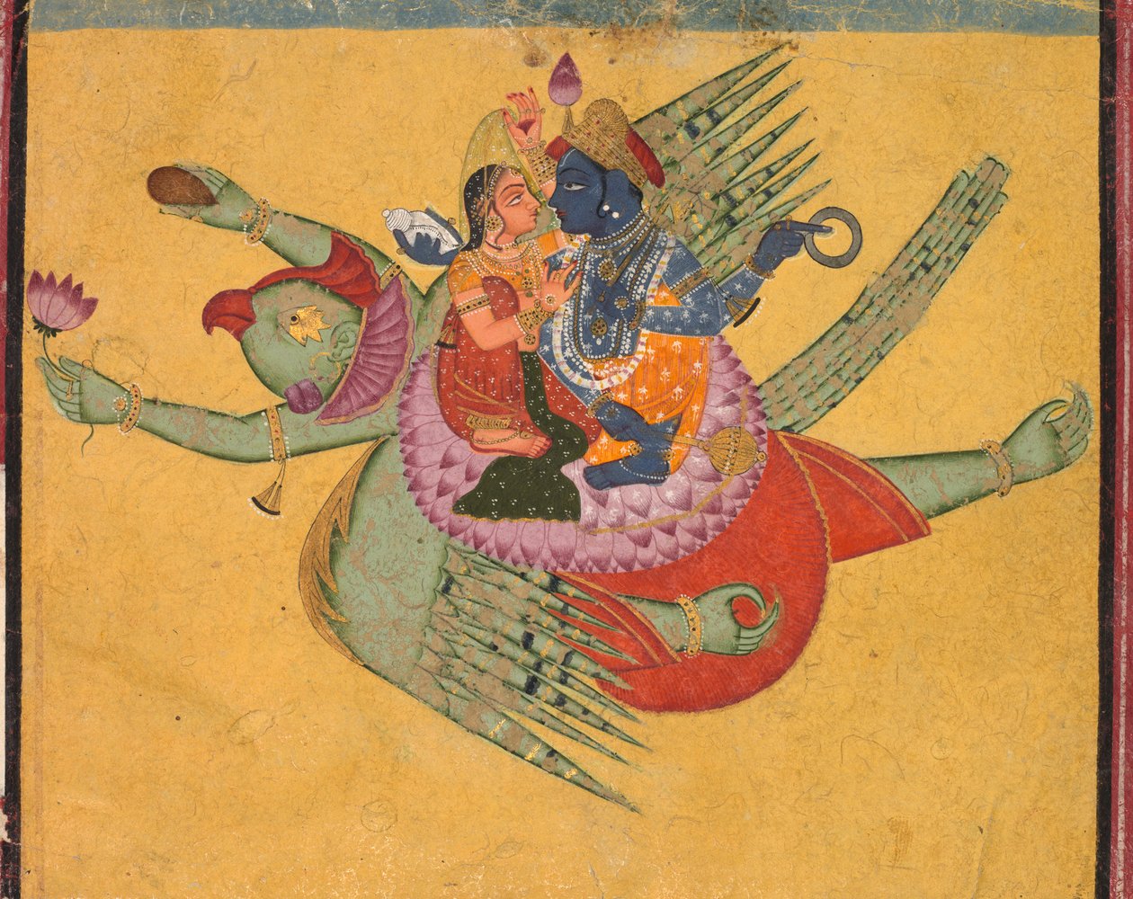 Vishnu et Lakshmi sur Garuda, vers 1750 - Unbekannt