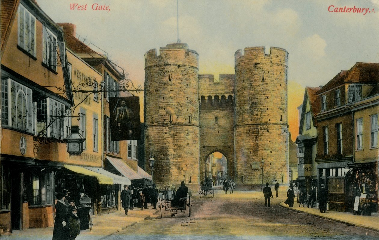 Porte Ouest, Canterbury, fin 19e-début 20e siècle - Unbekannt