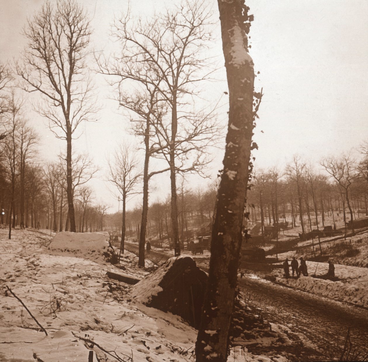 Hiver, Genicourt, nord de la France, vers 1914-1918 - Unbekannt
