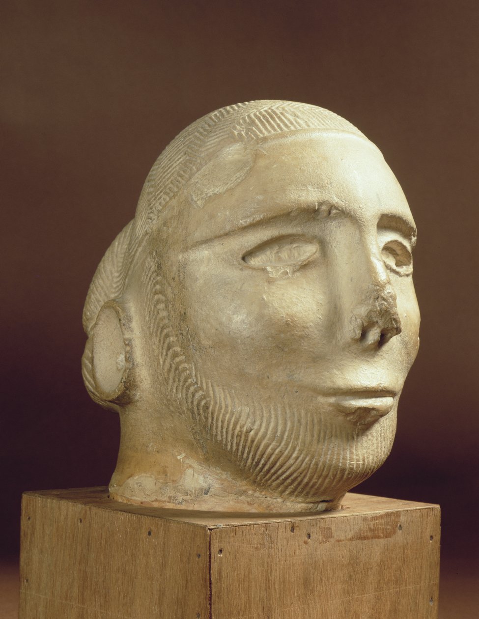 Tête de portrait en stéatite, Mohenjodaro, 2300-1750 av. J.-C. - Unbekannt Unbekannt
