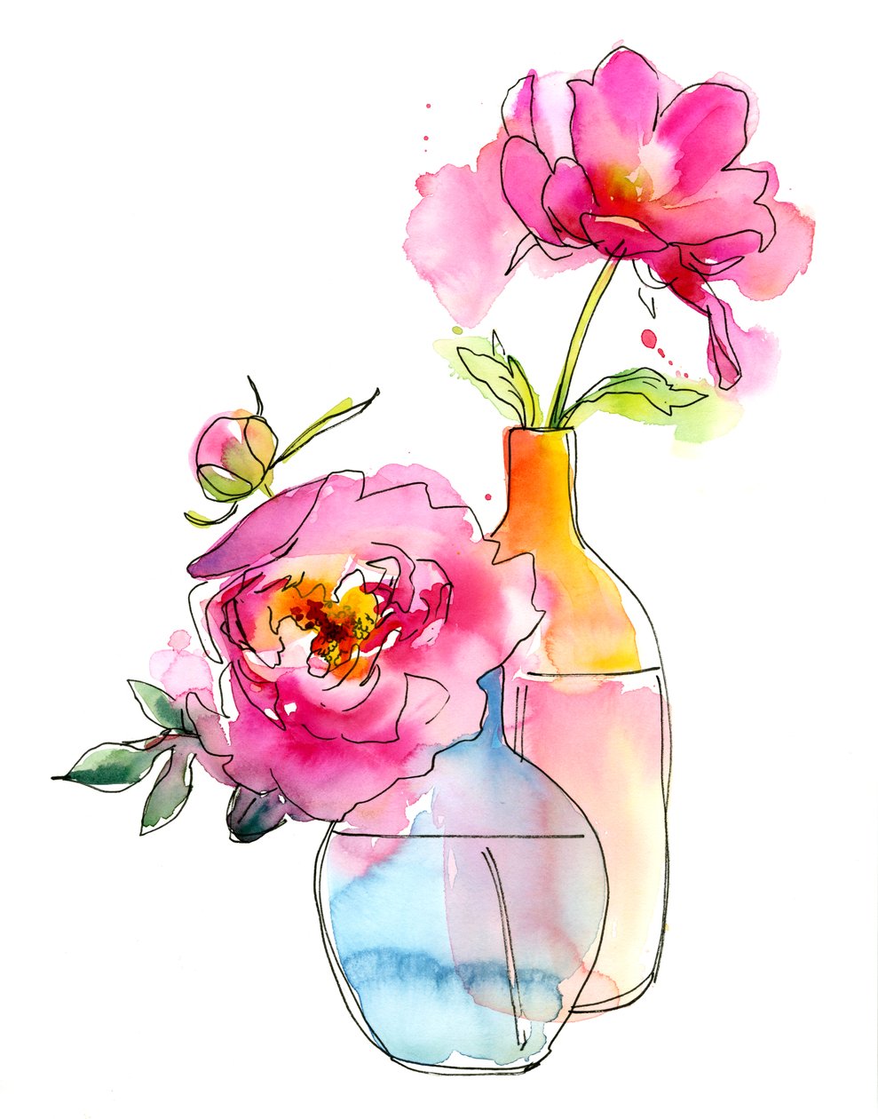 Pivoine dans des vases, 2016 - Unbekannt Unbekannt
