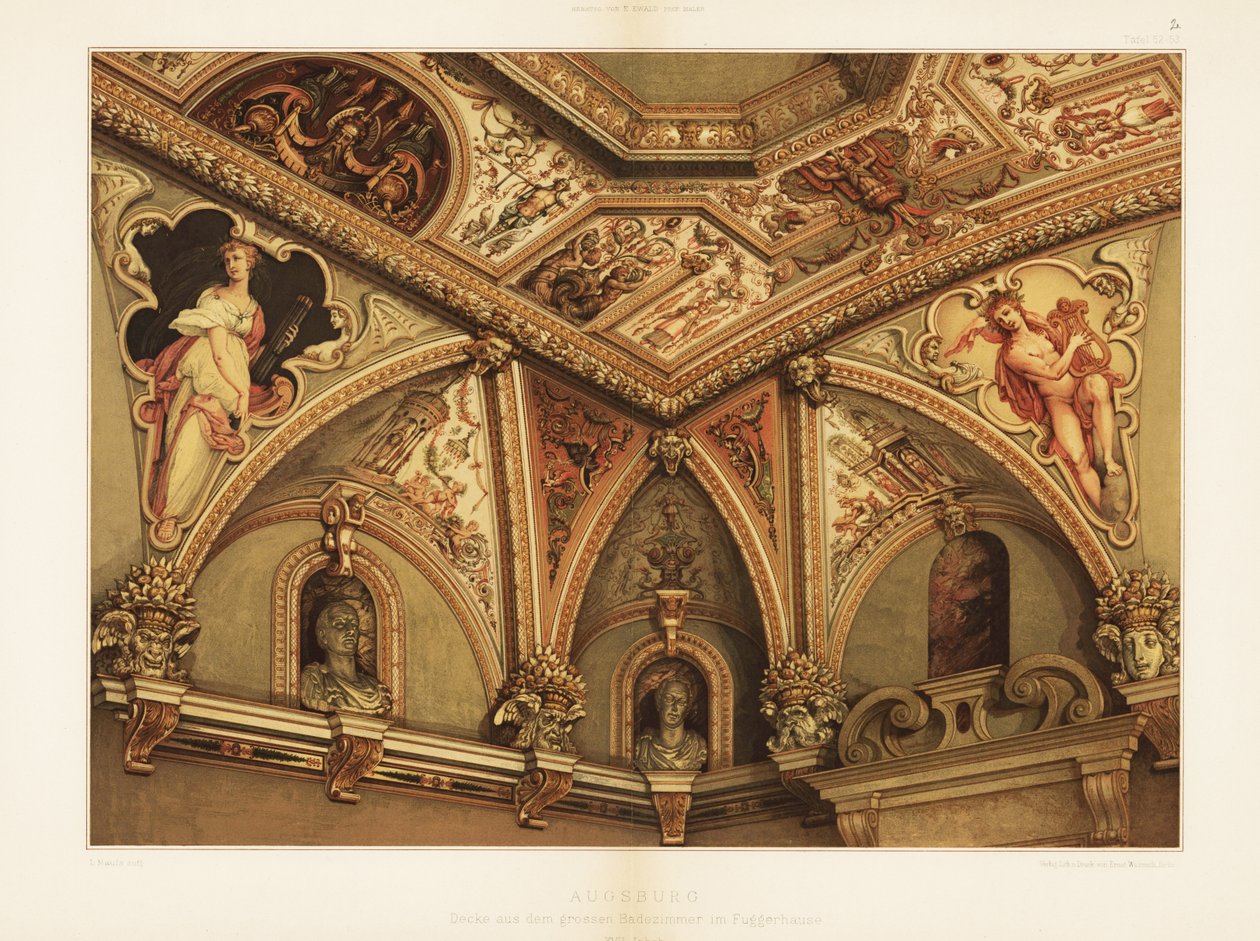 Plafond dans les maisons Fugger, Augsbourg - Unbekannter Künstler