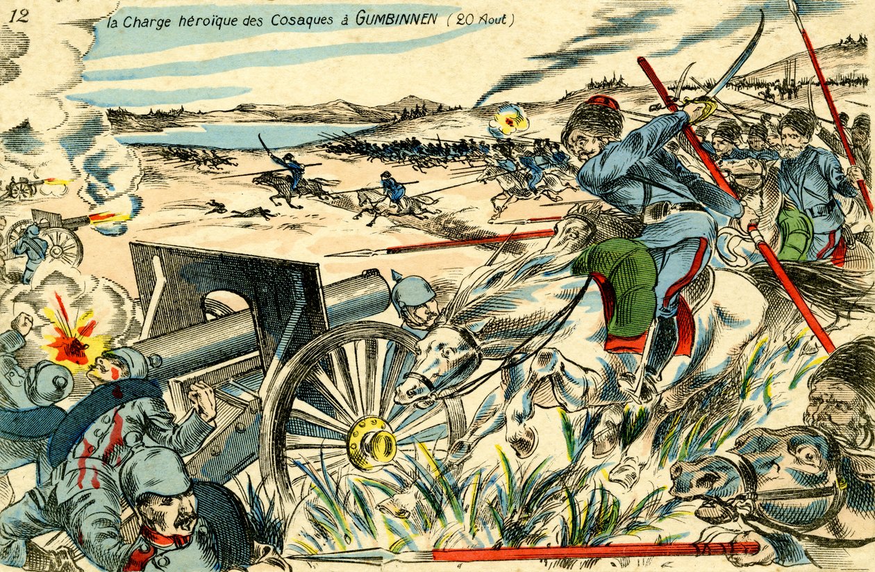 Charge cosaque à Gumbinnen, 20 août 1914 - Unbekannter Künstler