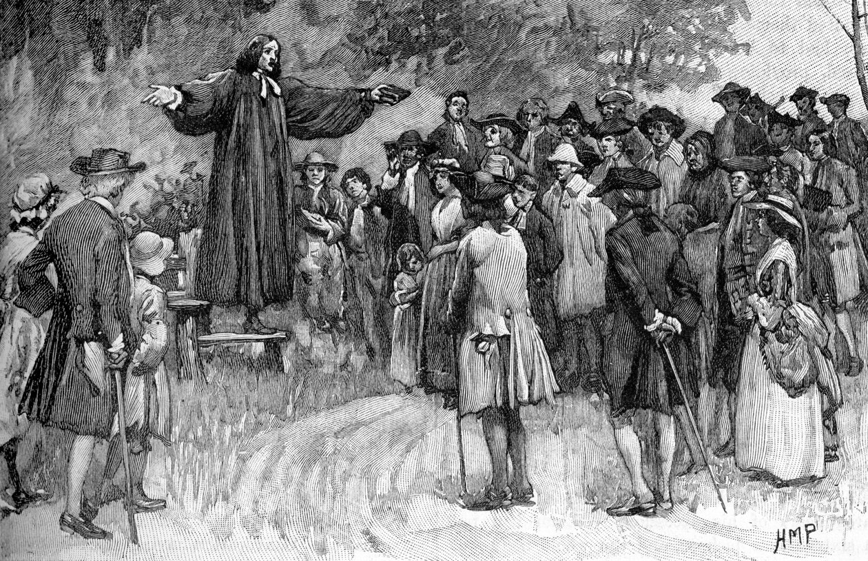 George Whitefield prêchant dans les colonies - Unbekannter Künstler