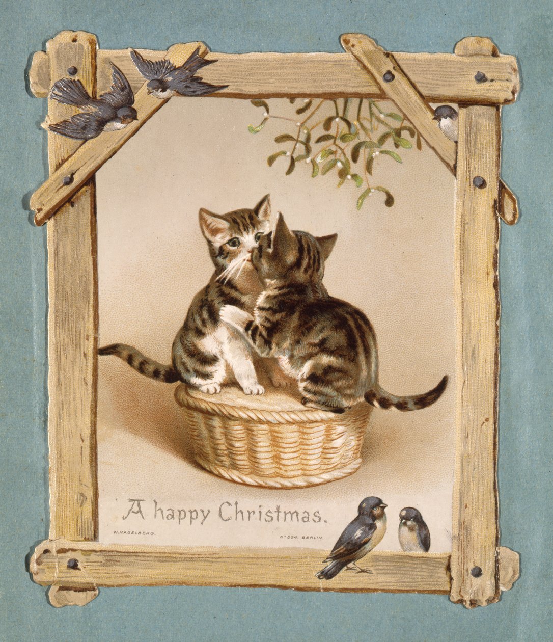 "Joyeux Noël disent les chatons" - Unbekannter Künstler