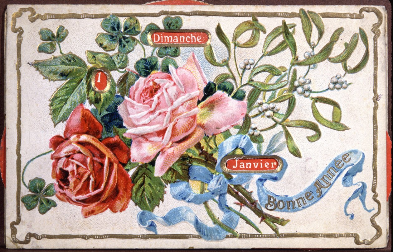 Fleurs de bonne année, début du 20e siècle - Unbekannter Künstler