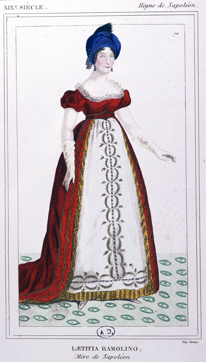 Laetitia Bonaparte, c. 1810 (gravure) - Unbekannter Künstler