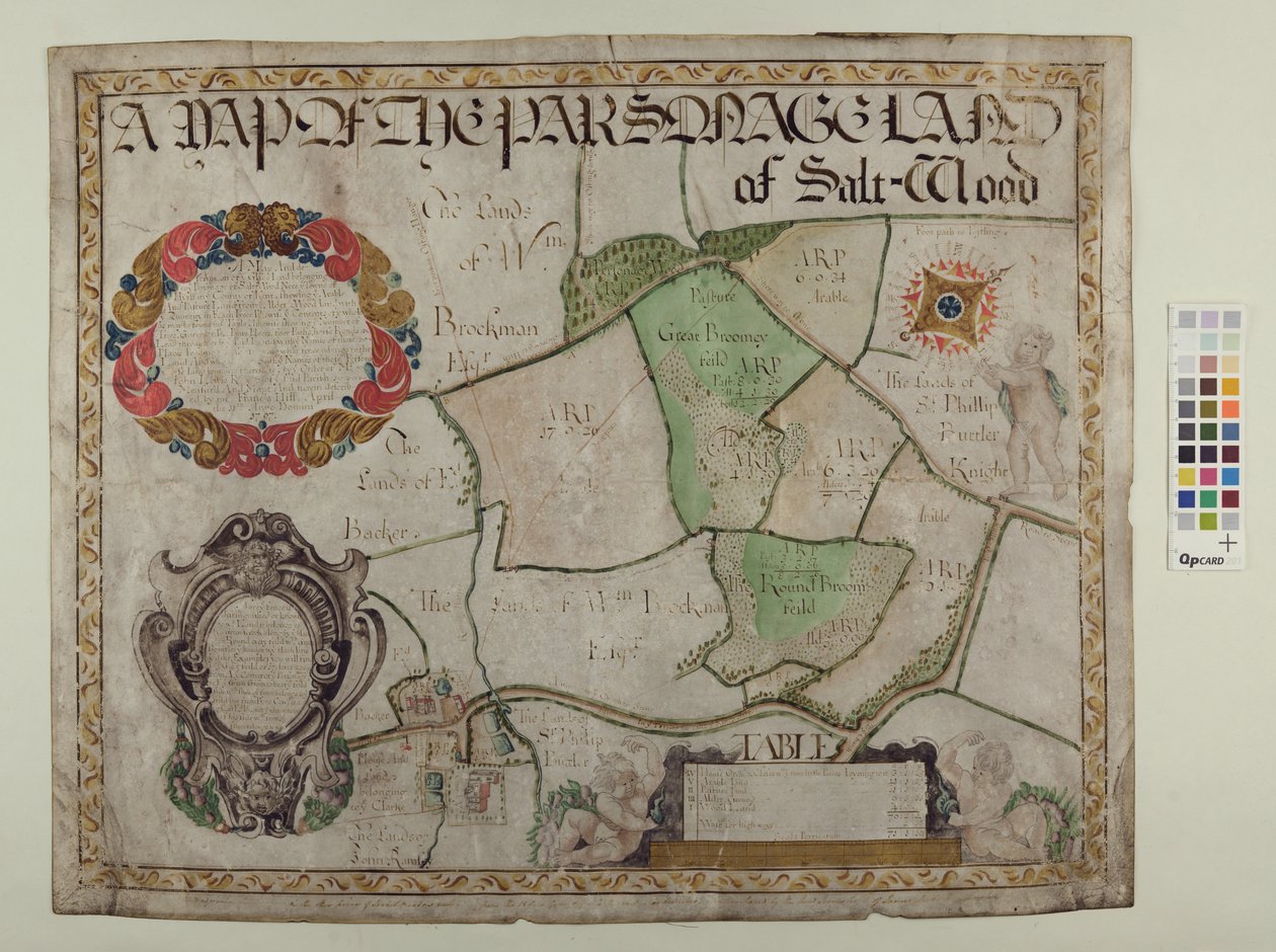 Carte des terres du presbytère de Saltwood - Alec Hunter