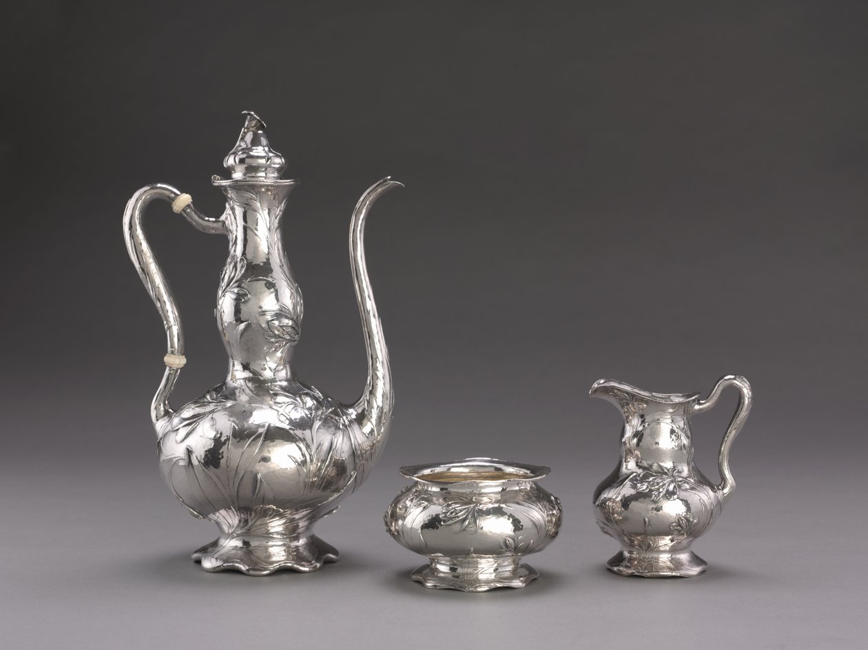 Service à café martelé : cafetière, vers 1900-1910 - Unbekannt