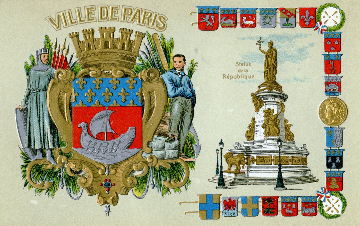 Carte postale de Paris - Unbekannter Künstler
