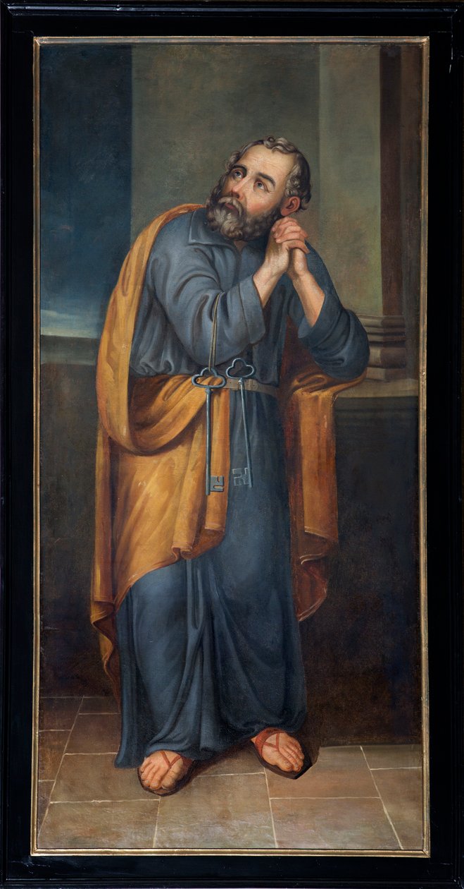 Église paroissiale (Parochiekerk Sint-Pieter). Peinture. Saint Pierre. - Unbekannter Künstler