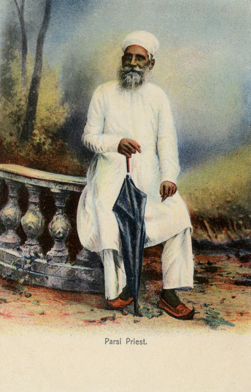 Prêtre Parsi, Inde britannique - Unbekannter Künstler