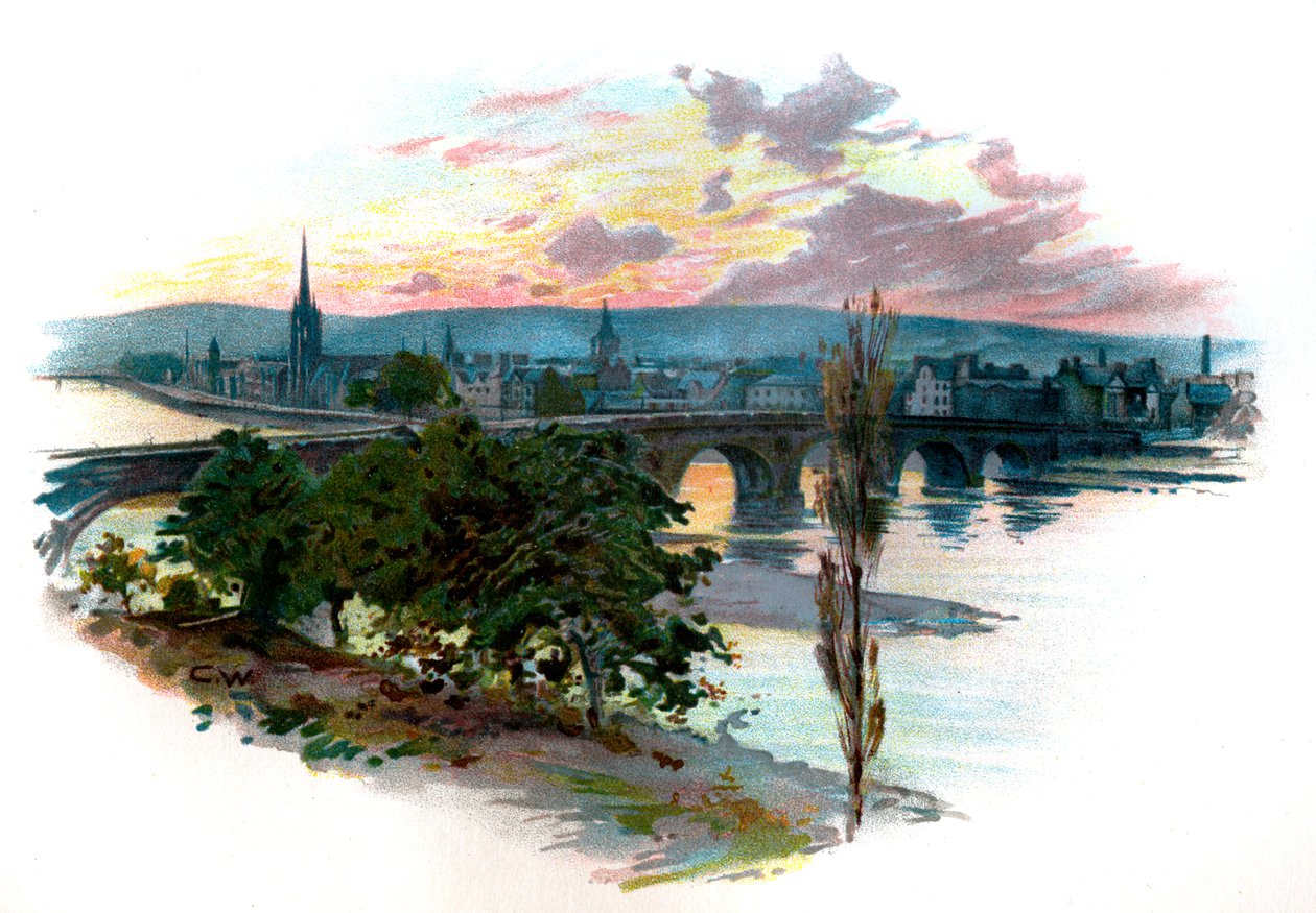 Perth depuis Bridge End - Unbekannter Künstler