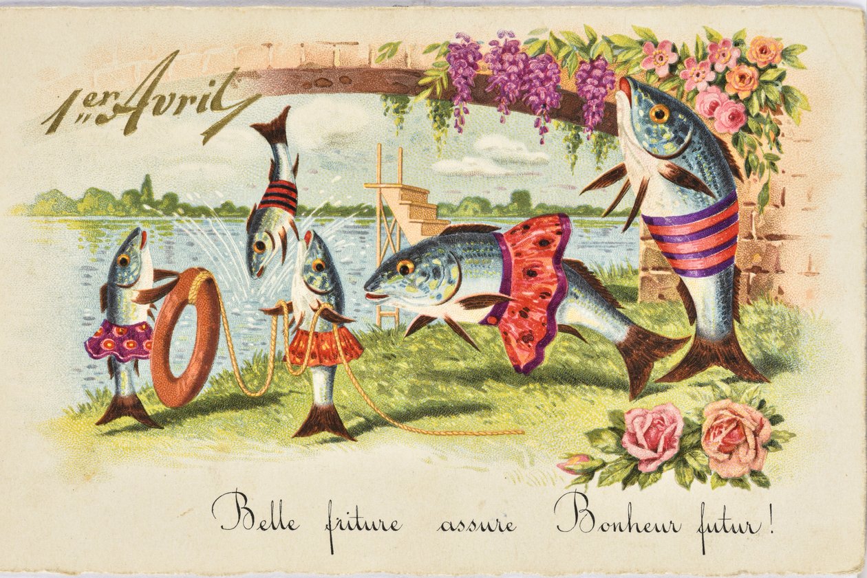 Carte postale : 1er avril/Poisson d