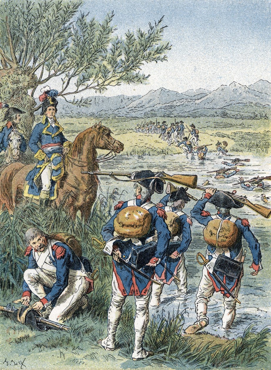 Deuxième bataille de Zurich, traversée de la Limmat (1799) - Unbekannter Künstler