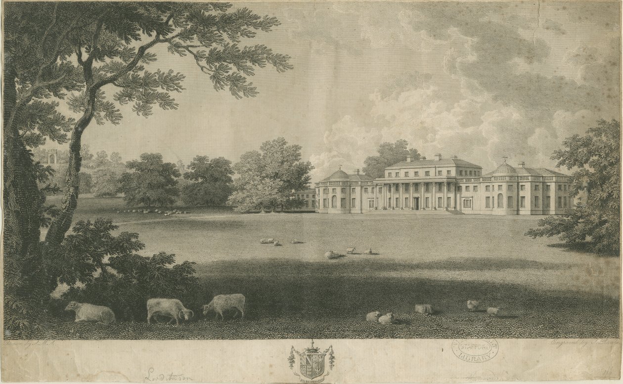 Shugborough Hall: gravure, nd [c 1802] - Unbekannt