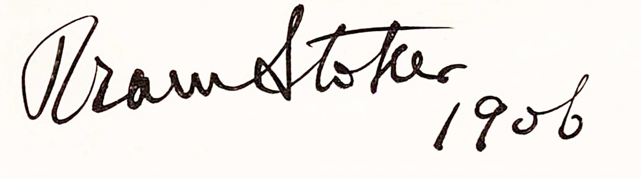 Signature de Bram Stoker - Unbekannt
