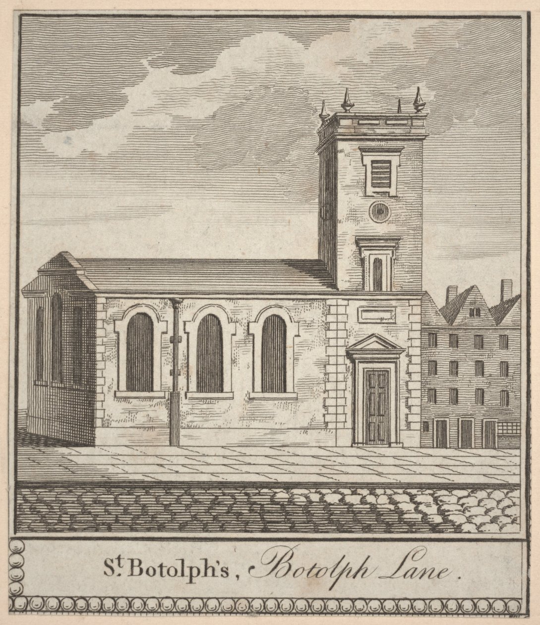 Saint-Georges, Botolph Lane, c.1750 (gravure) - Unbekannter Künstler