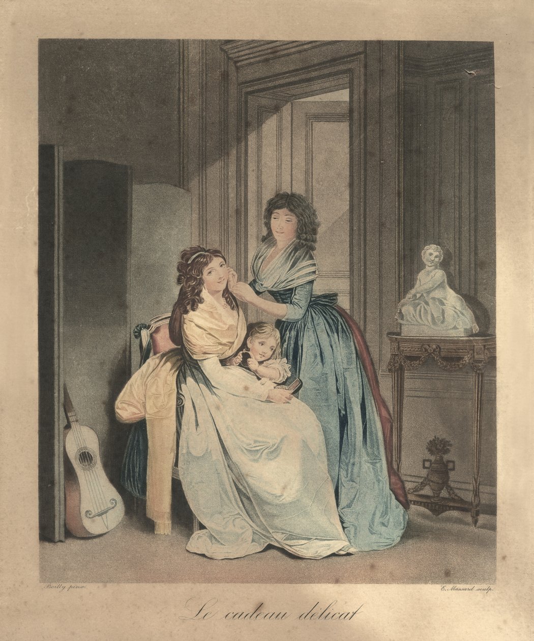 Le Cadeau Délicat, Paris, vers 1820 (gravure) - Unbekannter Künstler