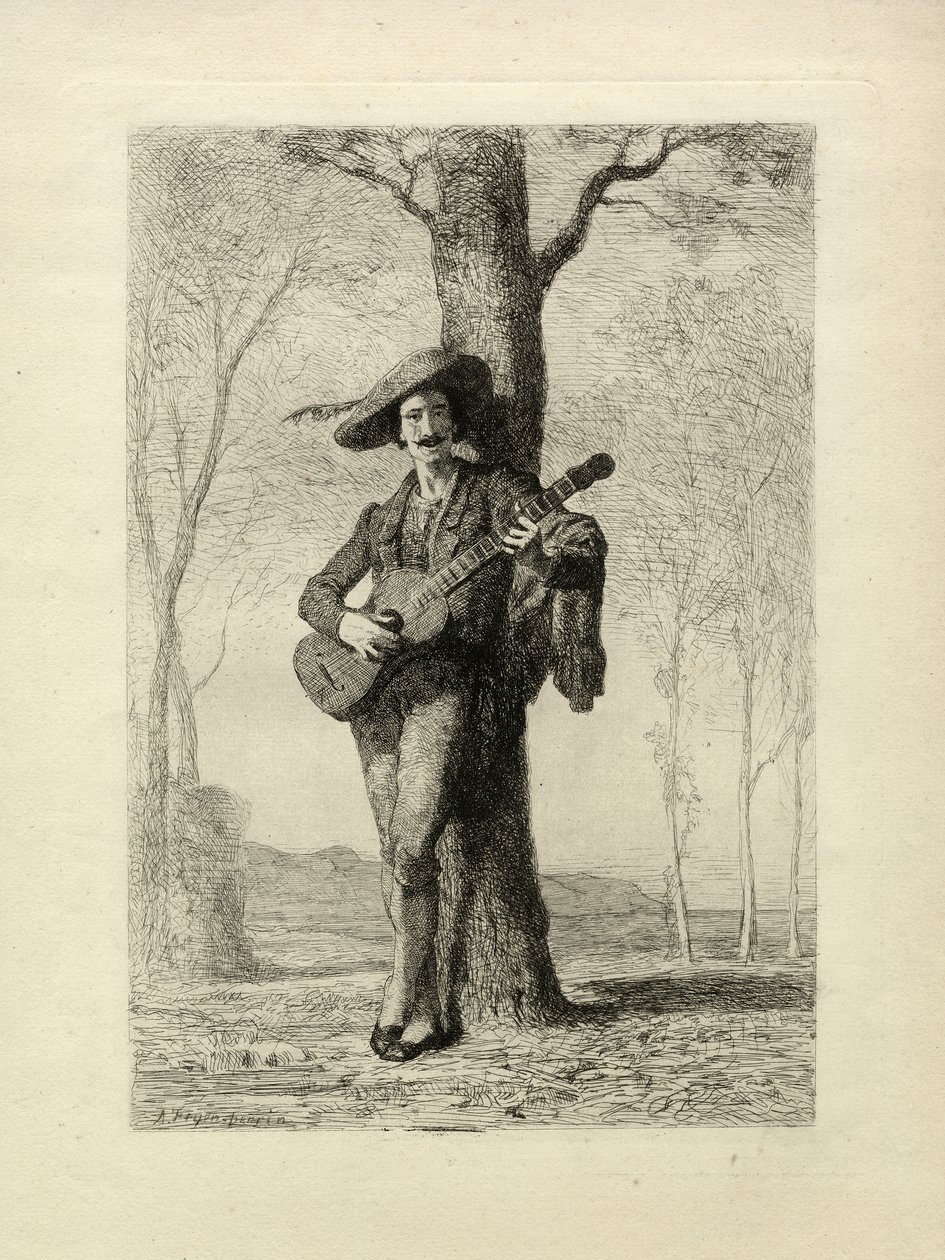 Le Guitariste, France, c.1870 - Unbekannter Künstler