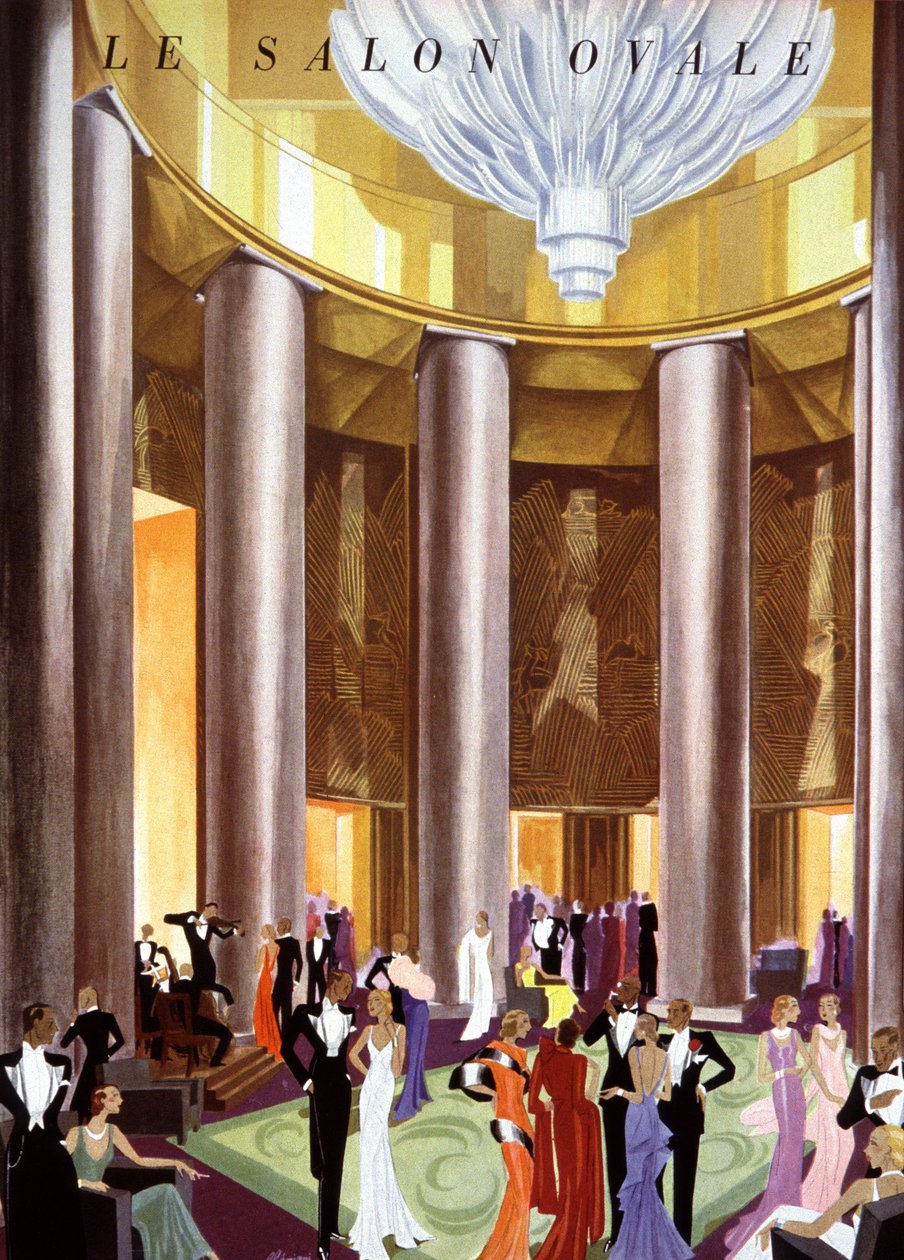 Le salon ovale du paquebot Atlantique - Unbekannter Künstler