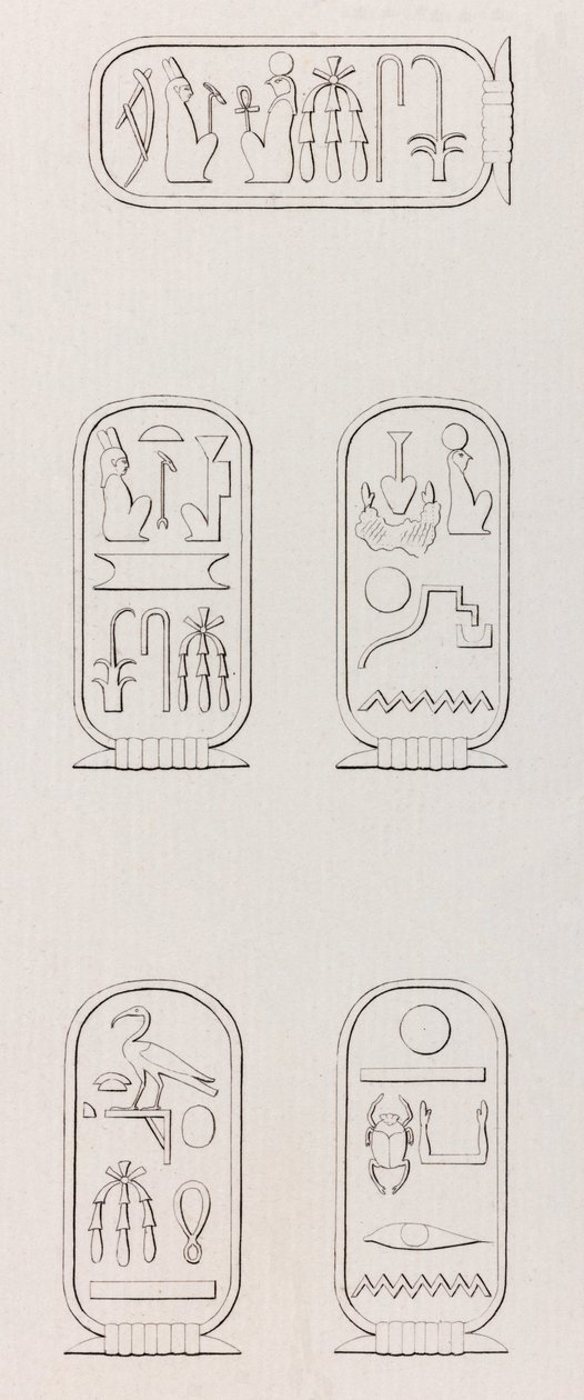 Thèbes : Hiéroglyphes (détail) - Unbekannt