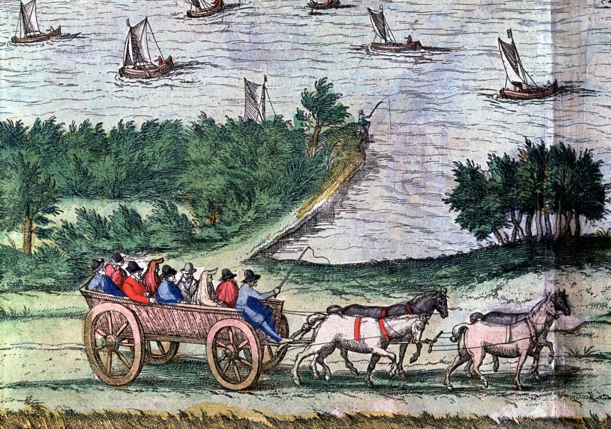 Transport par carrosse en osier - Unbekannter Künstler