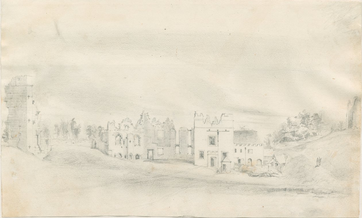 Château de Tutbury: dessin au crayon, nd [?19e siècle] - Unbekannt