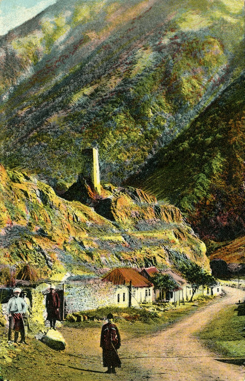 Village dans le Caucase, Russie - Unbekannter Künstler