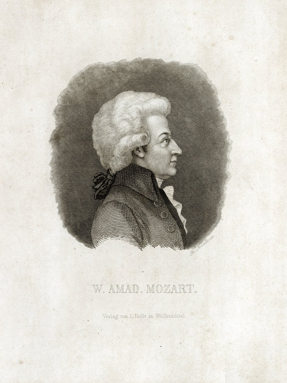 Gravure de Wolfgang Amadeus Mozart - Unbekannt