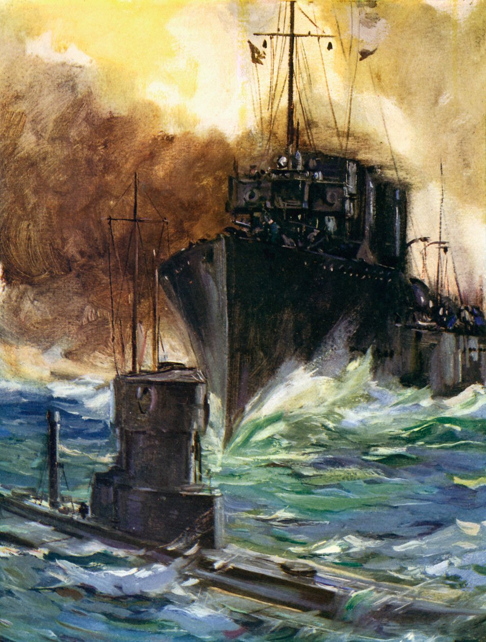 Première Guerre mondiale - H.M.S. Badger - Unbekannter Künstler