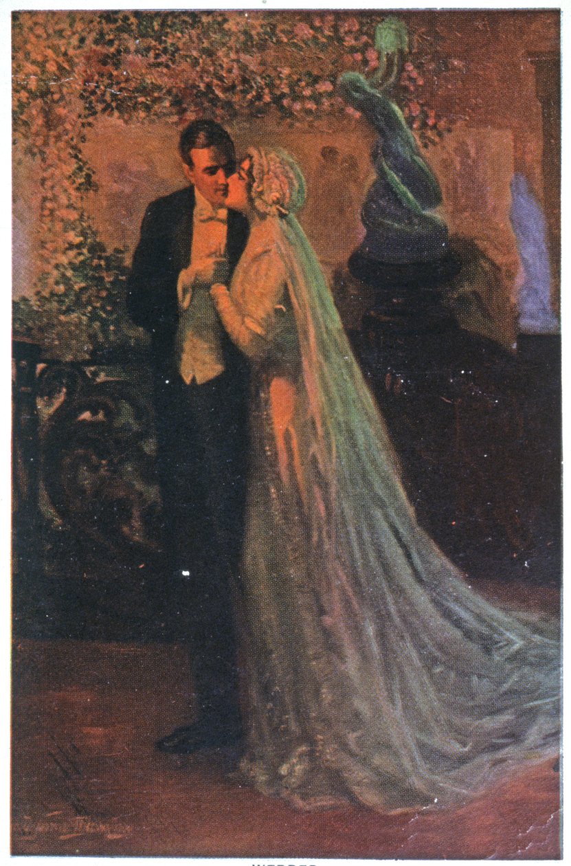 Jeune couple après la cérémonie, vers 1920 - Unbekannter Künstler