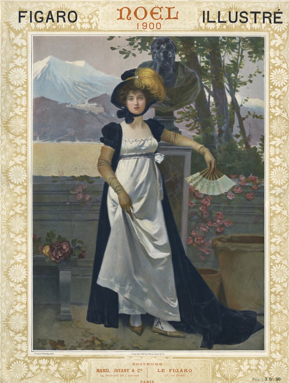 Jeune femme à Noël - Unbekannter Künstler