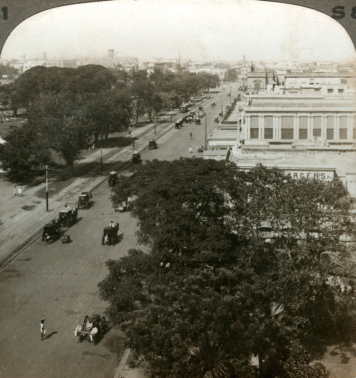 Chowringhee Road, Calcutta, Inde, c1900s - Underwood and Underwood