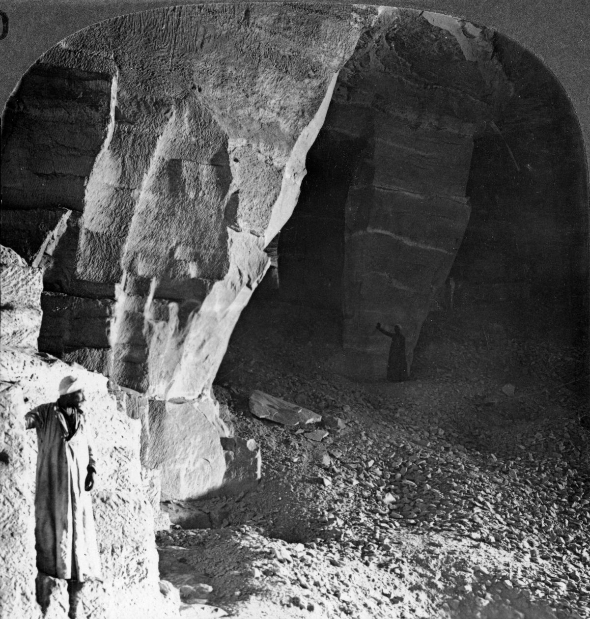 Chambres de carrière de Masara, Égypte, 1905 - Underwood and Underwood