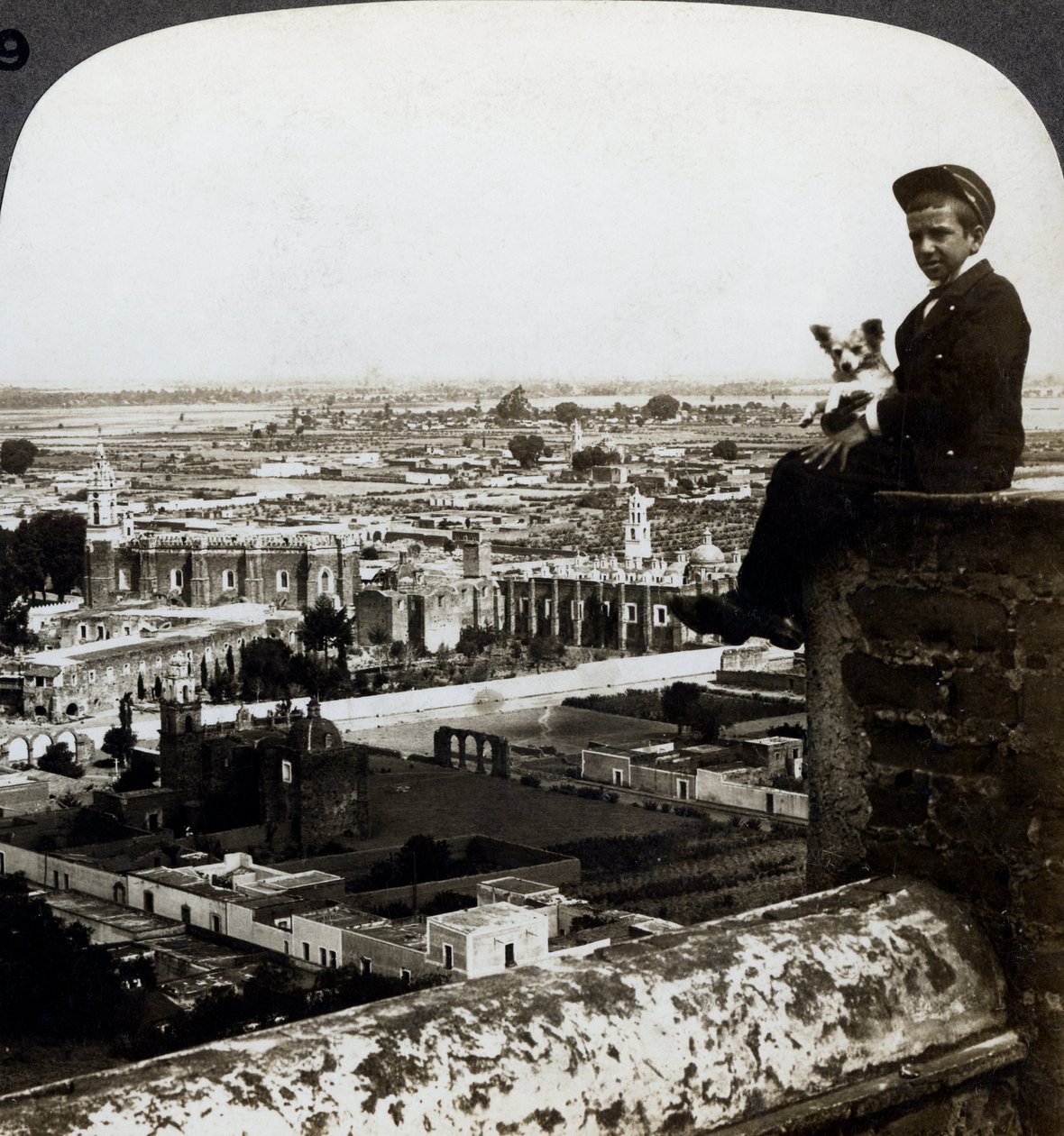Vue de Cholula, Mexique - Underwood and Underwood