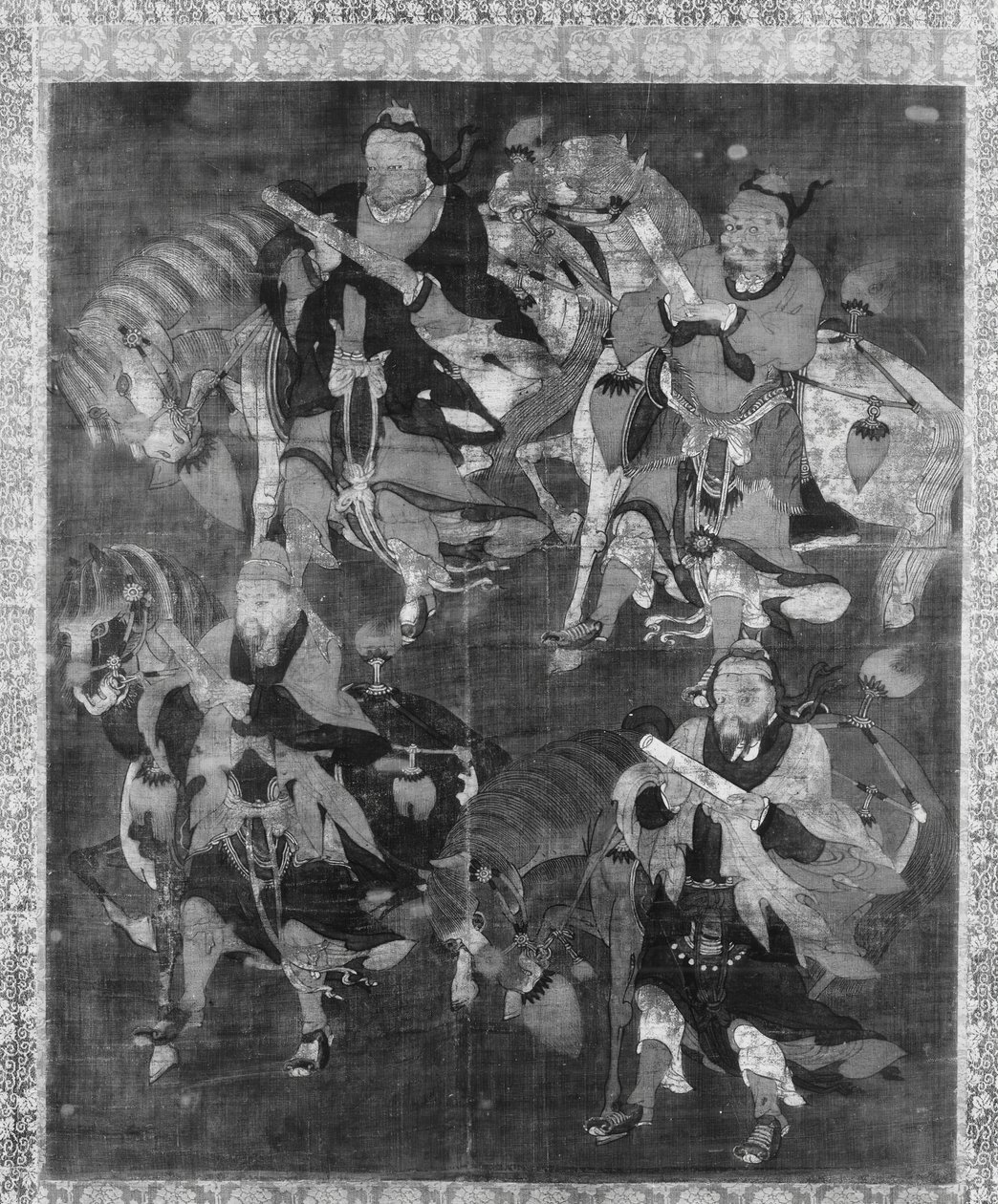 Quatre divinités avec des chevaux - Unidentified.