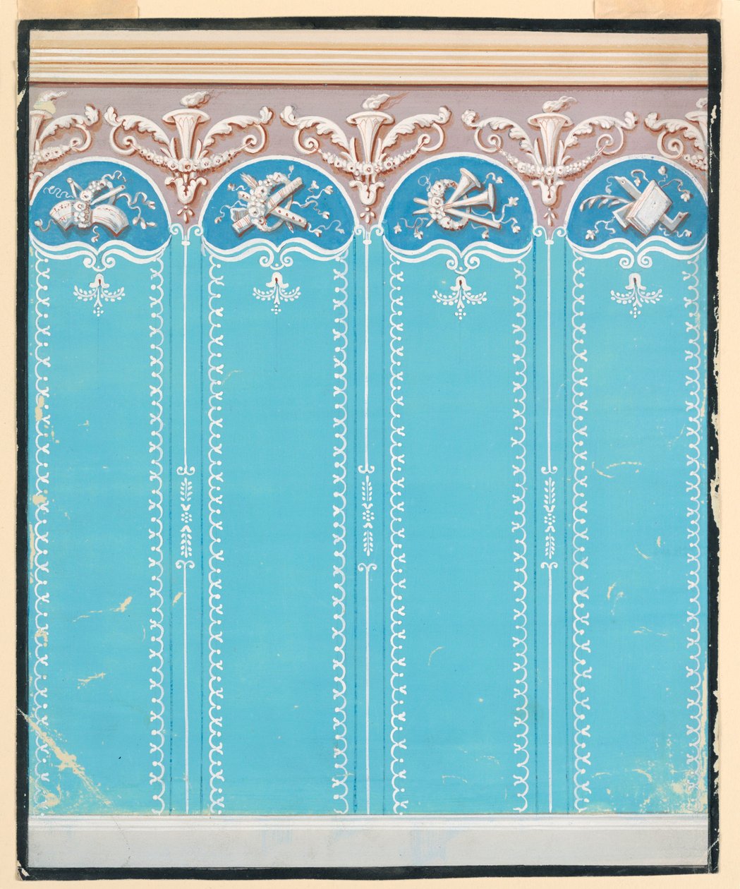 Dessin, motif de papier peint, 1825-1835 - Unknown