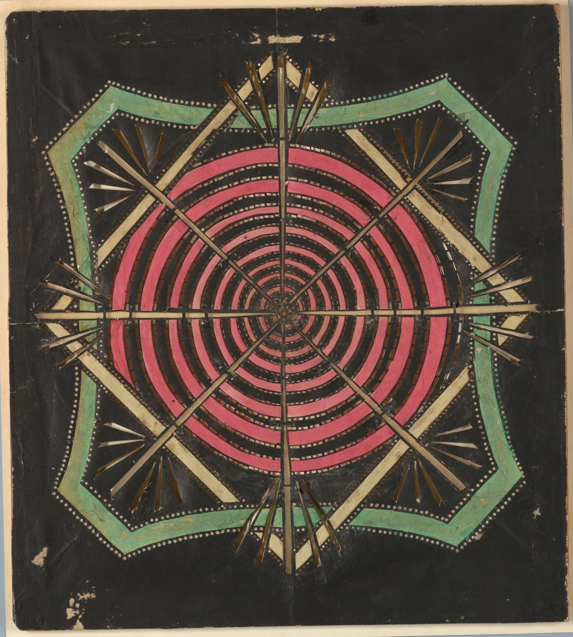 Diapositive de lanterne, motif tourbillonnant, vers 1780 - Unknown