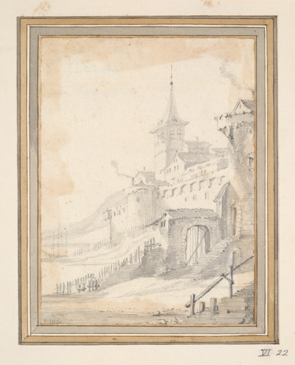 Château sur une rivière - Unknown