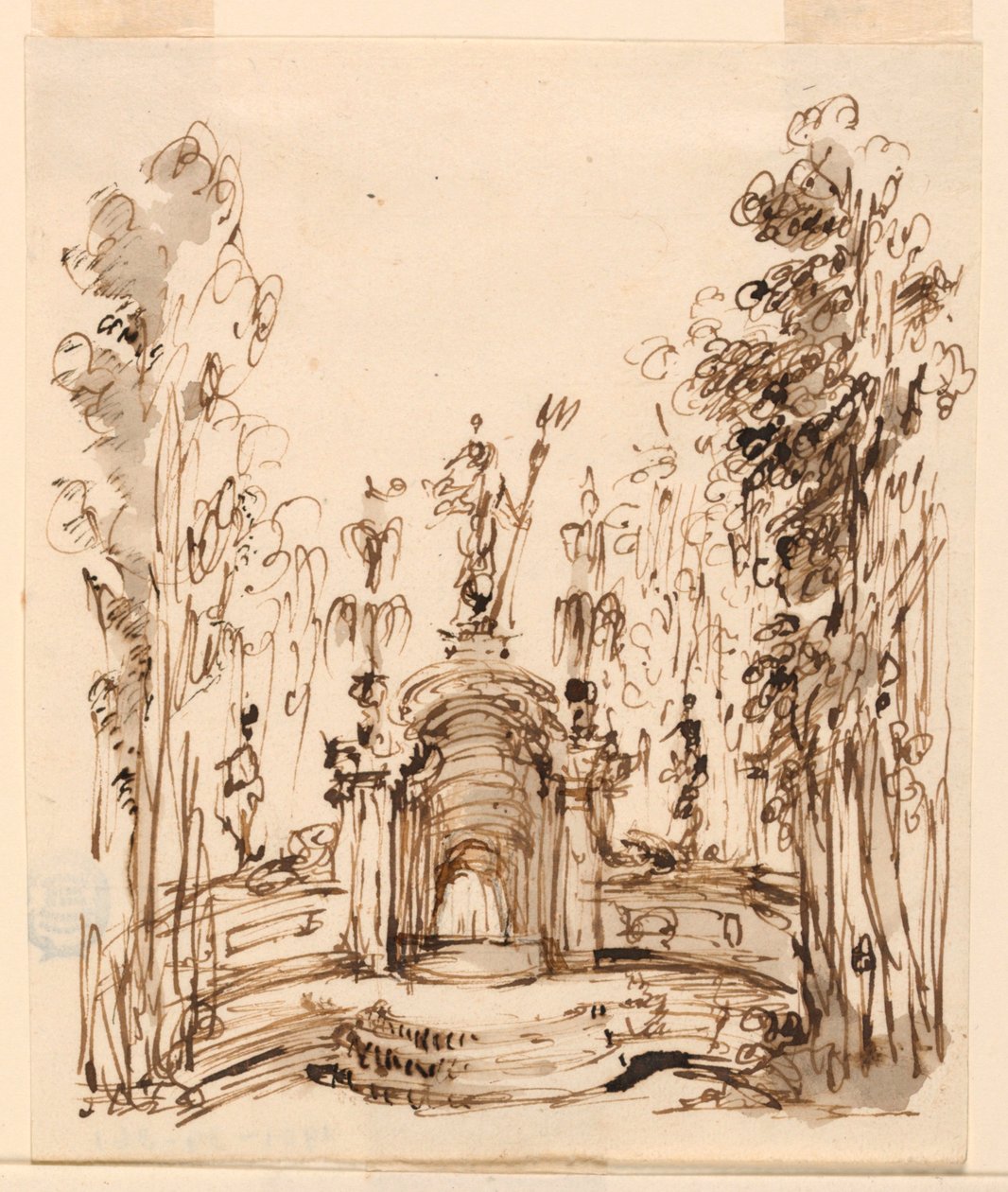 Fontaine dans un parc - Unknown