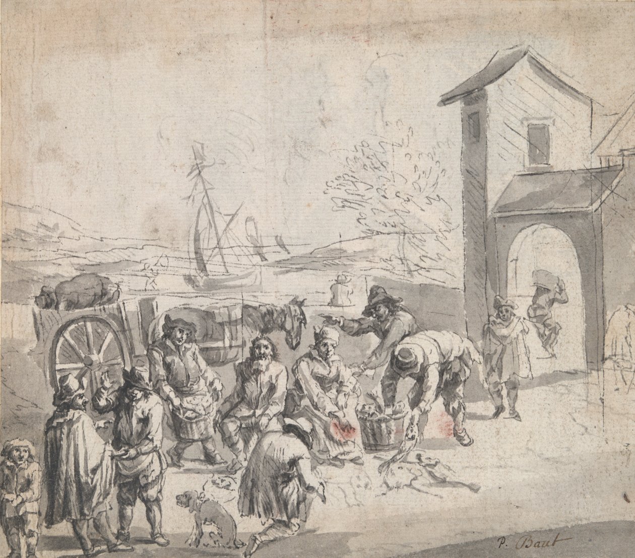 Scène de port - Unknown